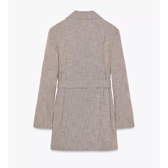NWT Zara Linen Blazer with Belt Sz. M - Picture 5 of 6